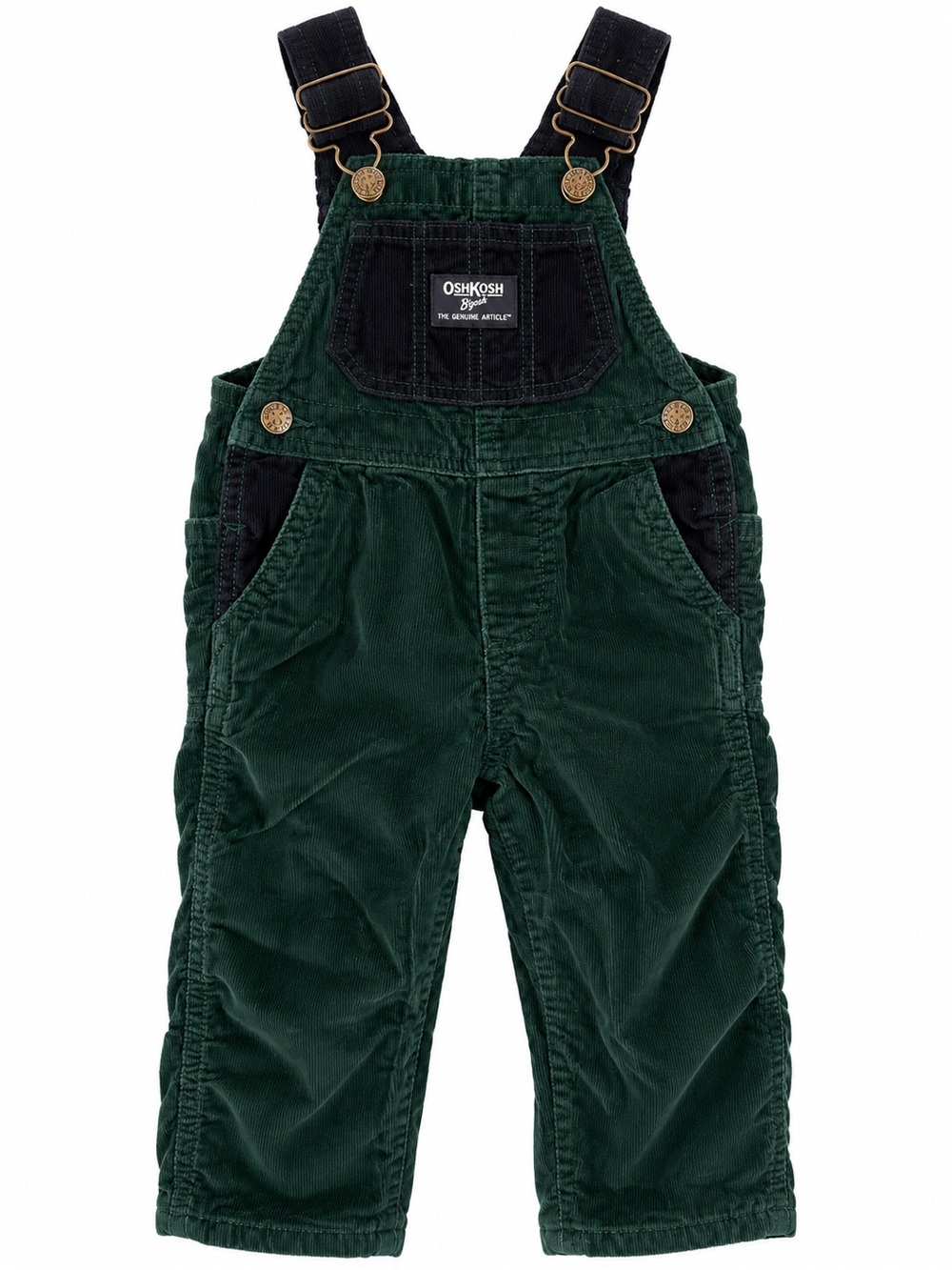 OshKosh B'gosh Dark Green and Black Corduroy Overalls